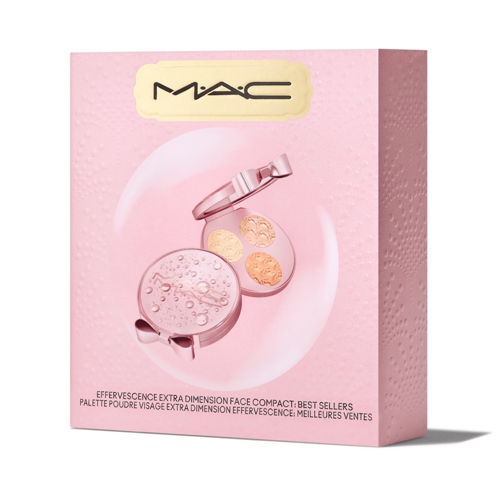 MAC 2022 Holiday Bubbles & Bows Extra Dimension Face Compact: Best Sellers, NIB